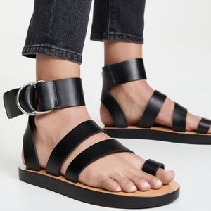 IRO Baby Toe Ring Sandals, Size EU 39, Black